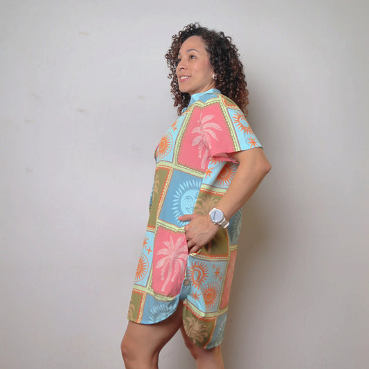 Viaja ligero con tu blusón Refugio Tropical. Úsalo para dormir, salir a la playa o piscina 